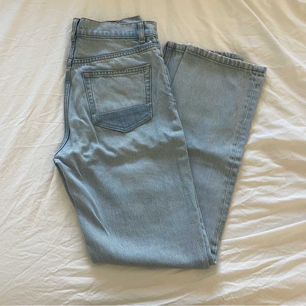 Reformation Cynthia Patch High-Rise Straight Jeans